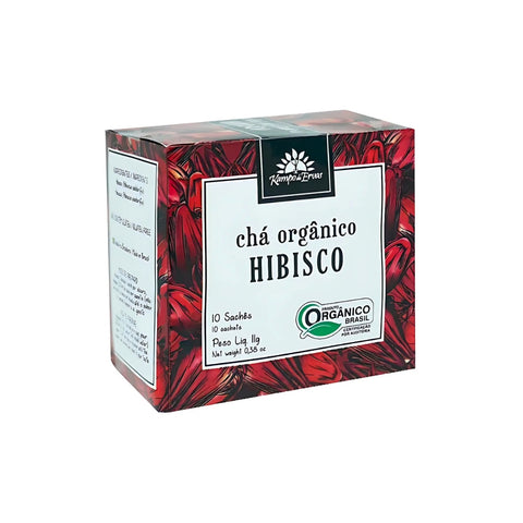 Chá de Hibisco Orgânico em Sachês Kampo de Ervas 10g