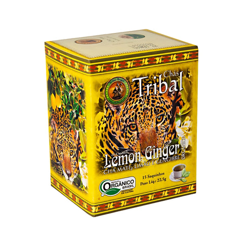 Chá Orgânico de Erva Mate, Limão e Gengibre Tribal 22,5g