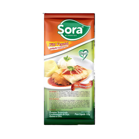 Filé de Proteína Vegetal Branco Parmegiana Multigrãos Sora 125g