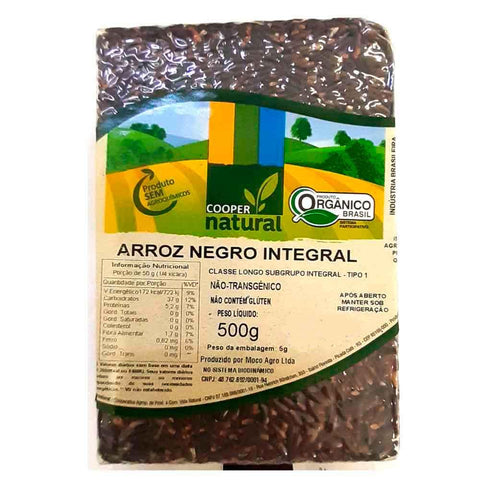 Arroz Negro Integral Orgânico CooperNatural 500g