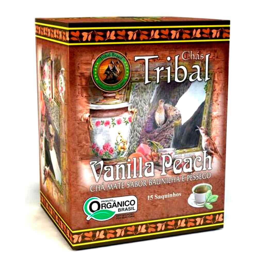 Ch Org nico Mate Sabor Baunilha e P ssego Tribal 22 5g Zona