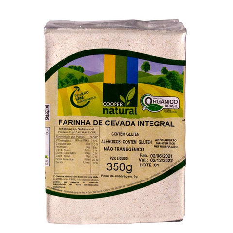 Farinha de Cevada Integral Orgânica Coopernatural 350g