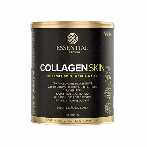 Colágeno Collagen Skin Limão-Siciliano Essential Nutrition 330g