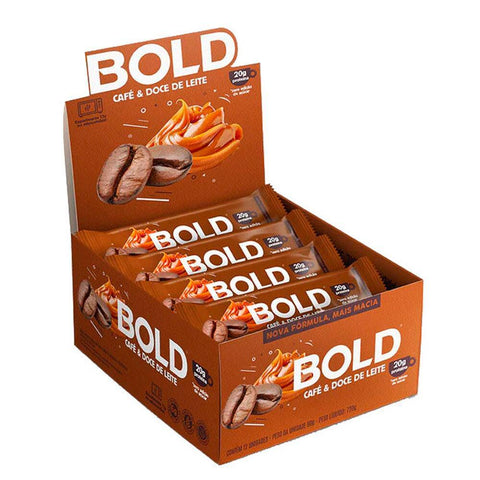 Barra de Proteína Café e Doce de Leite Bold (Cx c/12 un de 60g)