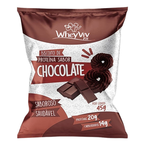 Biscoito de Proteína Sabor Chocolate Wheyviv 45g