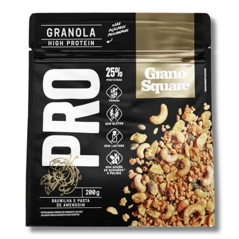 Granola Zero Baunilha e Pasta de Amendoim Grano Square 200g
