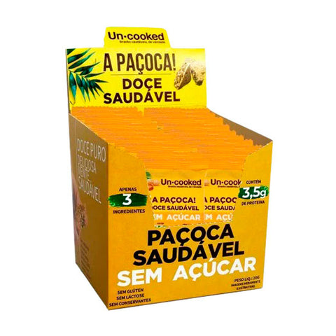 Paçoca Sem Açúcar Uncooked (Cx 28un de 20g)