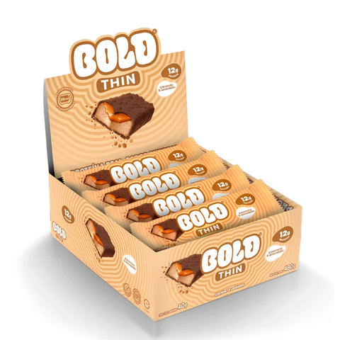 Barrinha Bold Thin Caramelo e Amendoim (12 un de 40g)