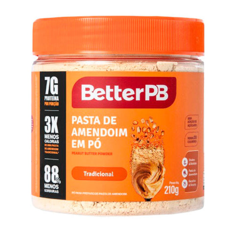 Pasta de Amendoim em Pó Tradicional BetterPB 210g
