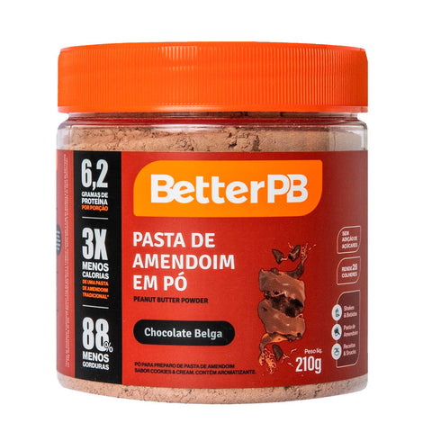 Pasta de Amendoim em Pó Chocolate Belga BetterPB 210g