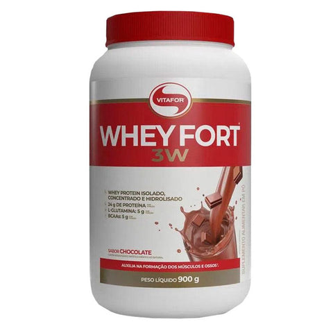 Whey Protein Whey Fort 3W Chocolate Vitafor 900g