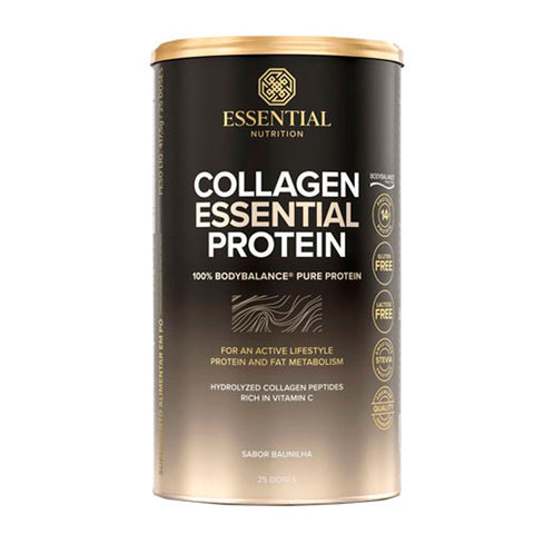 Collagen Essential Protein Baunilha Essential Nutrition 457,5g