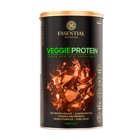Proteína Vegetal Veggie Protein Cacao Essential Nutrition 455G