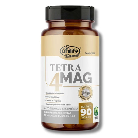 Magnésio Tetra Mag 4 Unilife 90 Caps