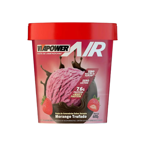 Pasta de Amendoim Sabor Morango Trufado VitaPower 600g