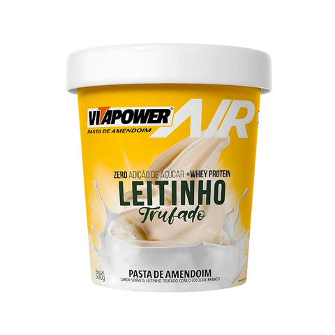 Pasta de Amendoim Sabor Sorvete Leitinho Trufado VitaPower 600g