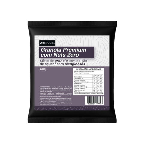 Granola Premium com Nuts Zero Alt Foods 200g