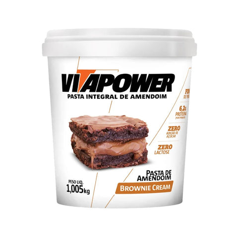 Pasta de Amendoim Sabor Brownie Cream VitaPower 1,005kg