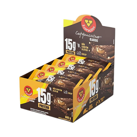 Barra de Proteína Cappuccino Classic 3Corações (12 un de 50g)