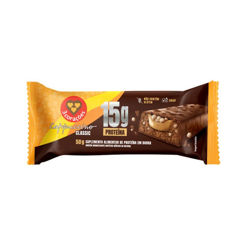 Barra de Proteína Cappuccino Classic 3Corações (12 un de 50g)