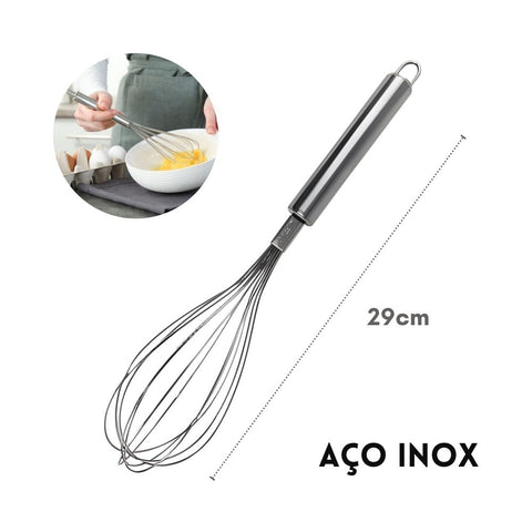 Batedor de Clara Aço Inox 29cm