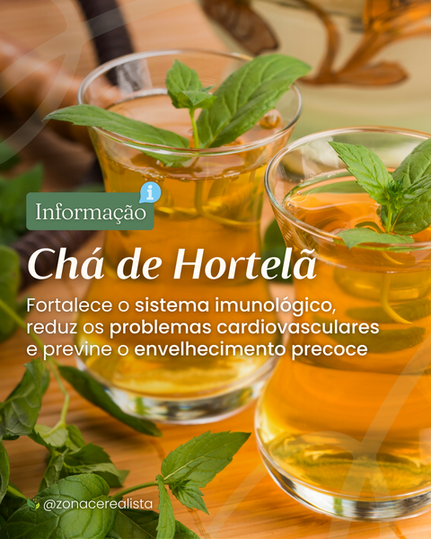 🍃Chá de Hortelã: Fortalece o sistema imunológico, reduz os problemas cardiovasculares e muito mais!