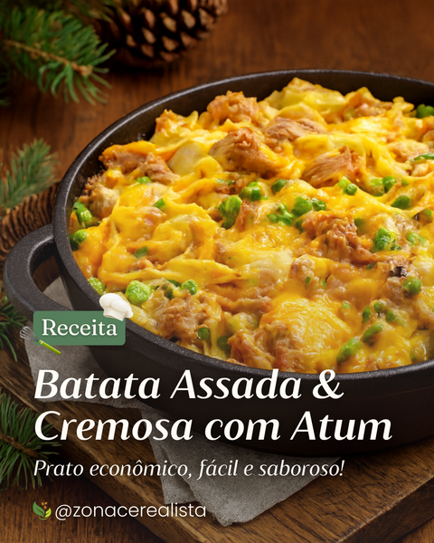 Batata Assada & Cremosa com atum: prato econômico, prático e saboroso! 🐟🥔