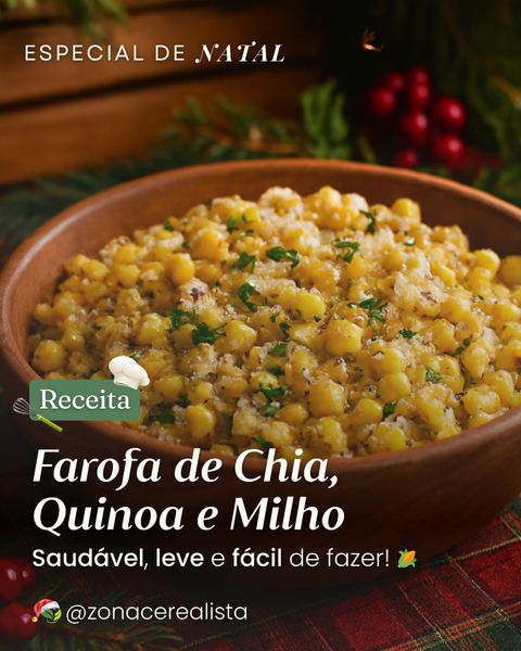 Receita: Farofa de Chia, Quinoa e Milho 🌽