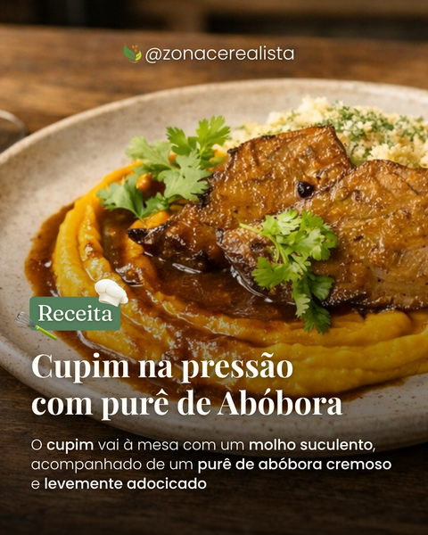 👩🏻‍🍳 Receita: Cupim na pressão com purê de Abóbora 🥘