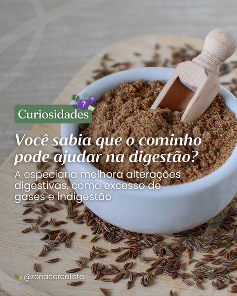 Você sabia que o Cominho pode ajudar na digestão? 🤔