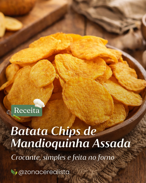 Receita: Batata Chips de Mandioquinha Assada 🍟😋