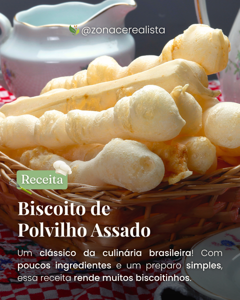 👩🏻‍🍳 Receita: Biscoito de Polvilho Assado 🥖💚