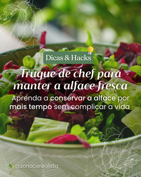 Truque de chef para manter a Alface fresca! 🥬