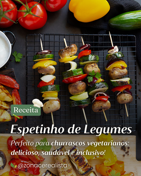 Receita: Espetinho de Legumes - Perfeito para churrascos vegetarianos! 🥦🍆🥕
