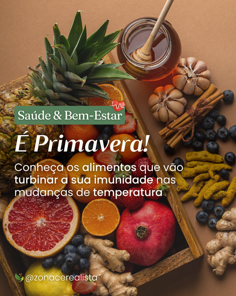 🌸 É primavera! 💛 E com ela vem o alerta: cuide da sua imunidade! 🌿☀️