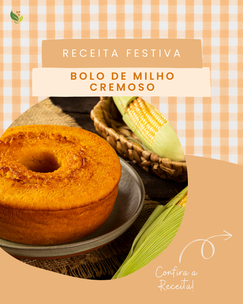 Para sua Festa Junina: Bolo de Milho Cremoso! 🎉🌽