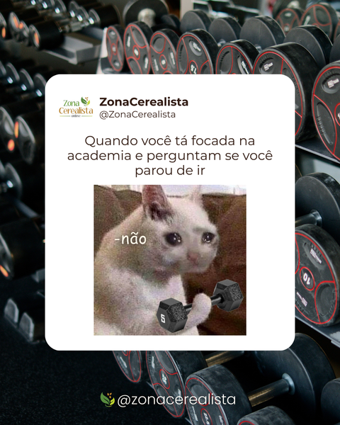Quando você tá focada na academia e perguntam se você parou de ir 🥺😂