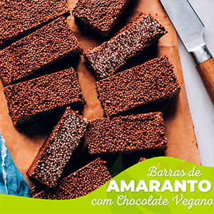 Barras de Amaranto com Chocolate Vegano #caseiro - Zona Cerealista Online