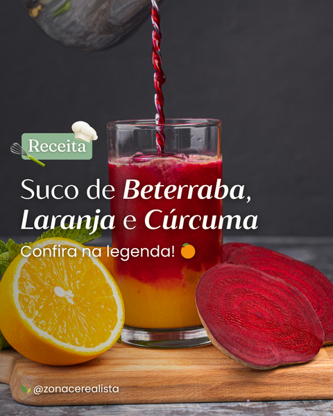 Receita: Suco de Beterraba, Laranja e Cúrcuma 🍊🍹