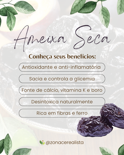 🥄 Ameixa Seca: pequena no tamanho, gigante nos benefícios! 💜
