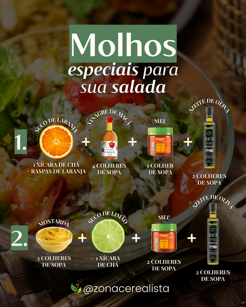 Receita: Molhos especiais para sua Salada 🥗😋