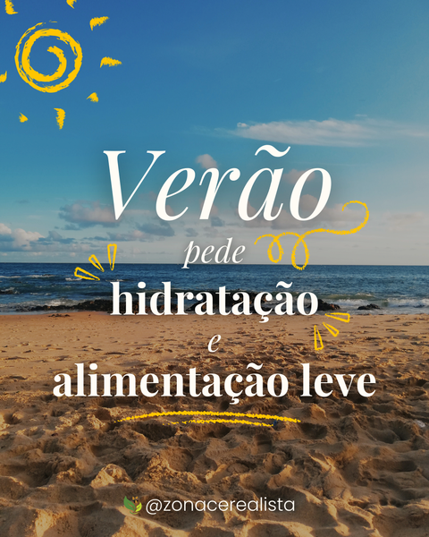 Verão pede hidratação + alimentação leve ☀️🍎