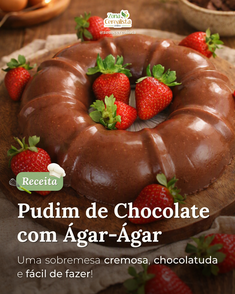 Receita: Pudim de Chocolate com Ágar-Ágar 🍮🍫