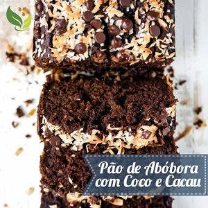 Pão de Abóbora com Coco e Cacau - Zona Cerealista Online