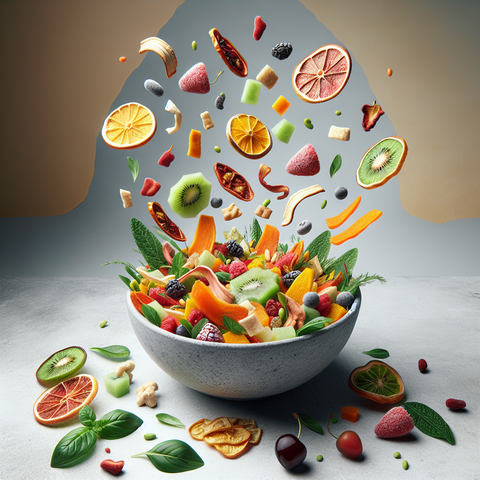 Salada Tropical com Frutas Desidratadas: Um Toque Doce e Crocante