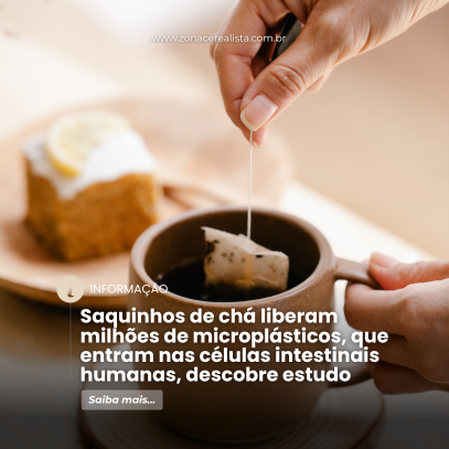 Saquinhos de chá liberam milhões de microplásticos, que entram nas células intestinais humanas, descobre estudo