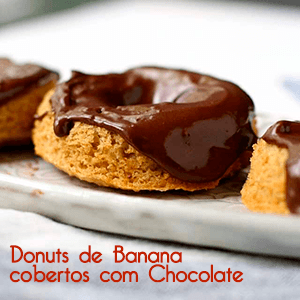 Donuts de Banana coberto com Chocolate - Zona Cerealista Online