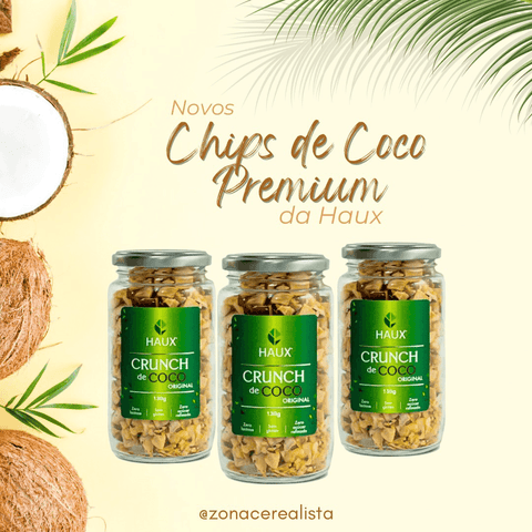 Novos Chips de Coco Premium da Haux - Zona Cerealista Online