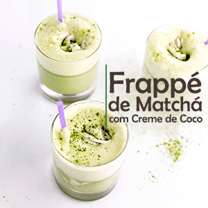 Frappé de Matchá com Creme de Coco - Zona Cerealista Online