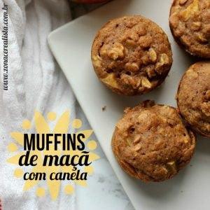 MUFFINS DE MAÇÃ COM CANELA #FIT